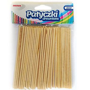 Patyczki kreatywne okrągłe Brewis naturalne 11cm, 50szt